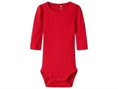 Name It body rød med hulmønster